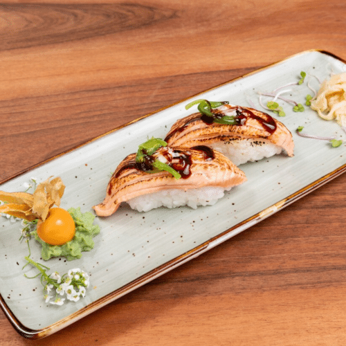 Flambierter Lachs Nigri
