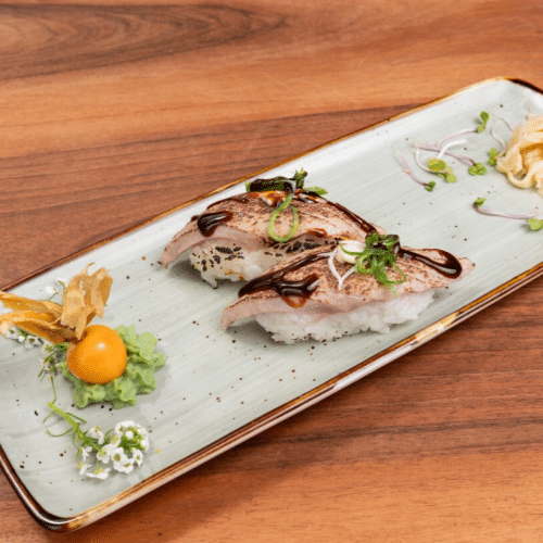 Flambierter Thunfisch