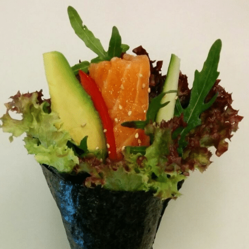 Temaki mit Lachs