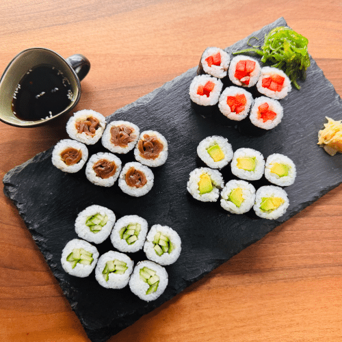 Vegetarische Maki Sushi-Teller (vegetarisch)