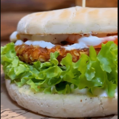 Hot Chickenburger Asia-style