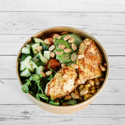 Erdnuss Chicken Bowl