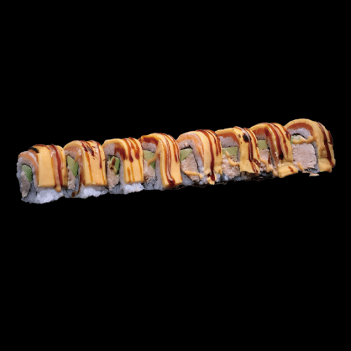 74.Flambierter Lachs