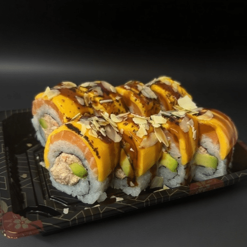 Sp 5. Flambierter Lachs Spezial Roll (8 Stk.)