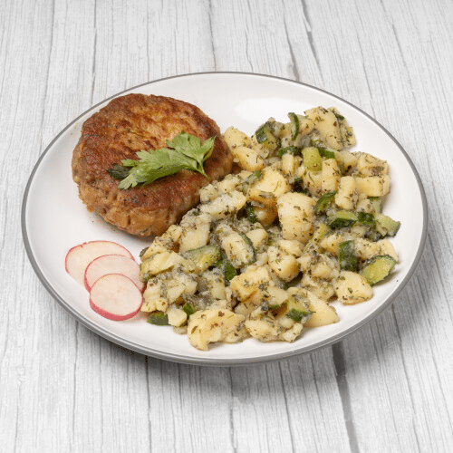 Boulette mit Kartoffel-Gurkensalat