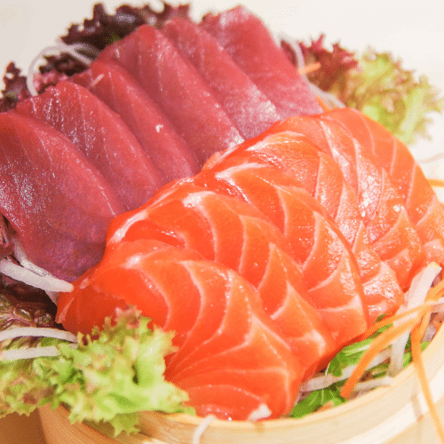 Sake und Maguro Sashimi