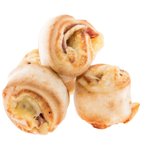Gefüllte Pizzabrötchen Salami und Käse