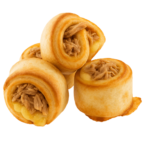 Gefüllte Pizzabrötchen Thunfisch und Käse