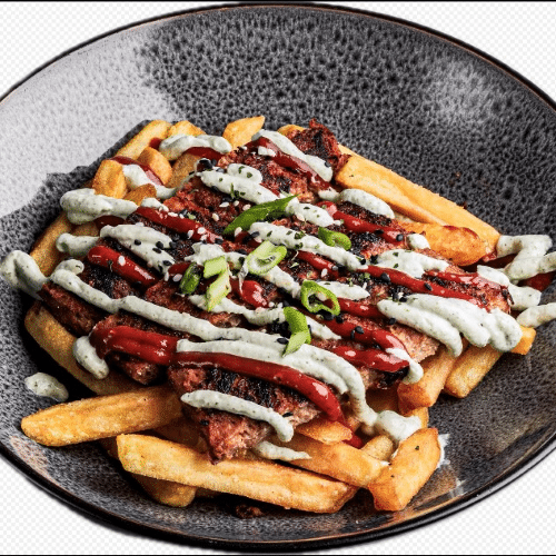 Fritten + loaded Spare Ribs