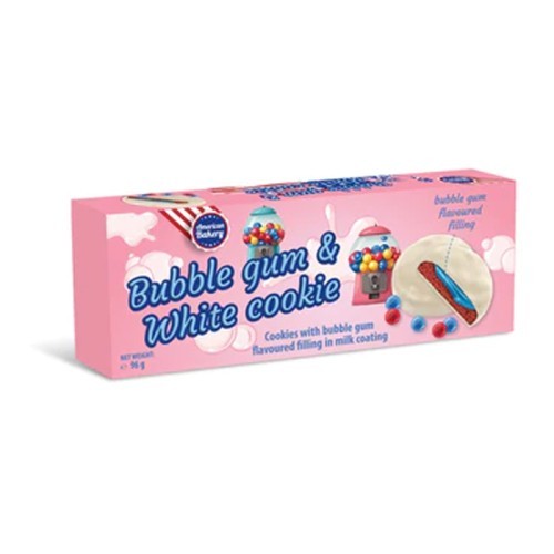 American Bakery Bubble Gum White Cookie 96g