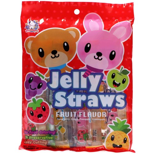 ABC Assorted Jelly Straws Bag 300g