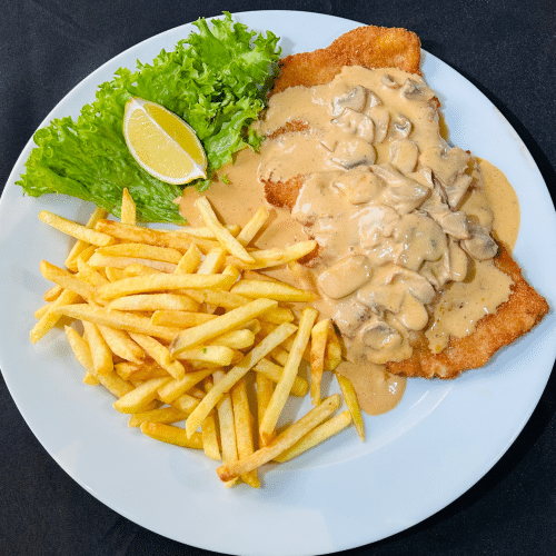 Schweineschnitzel Champignons