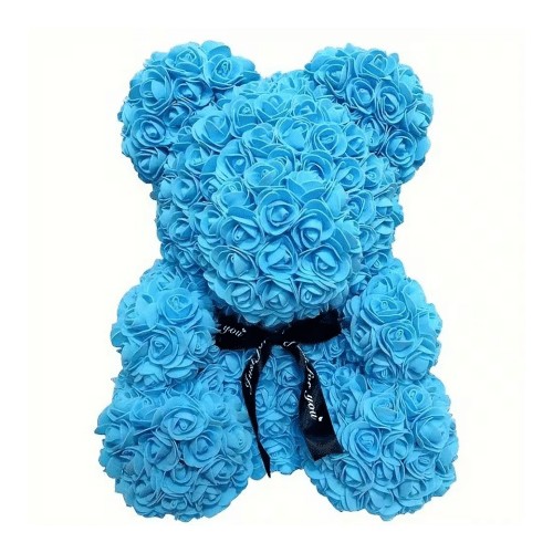 Rosenbär hellblau Höhe 20cm