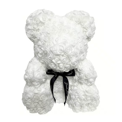 Rosenbär weiß Höhe 20cm