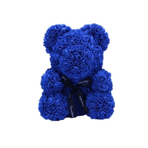 Rosenbär blau Höhe 20cm