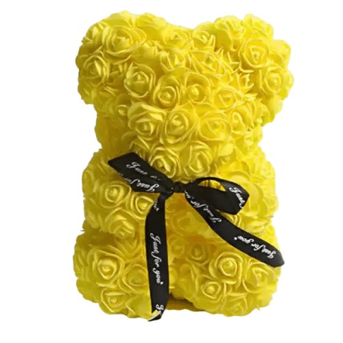 Rosenbär gelb Höhe 20cm