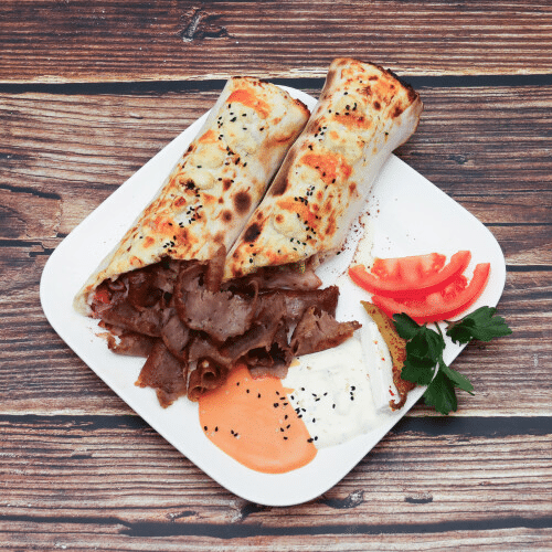 Rollo mit Kalbfleisch-Drehspieß