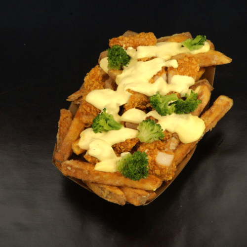 Chicken Hollandaise Fritten