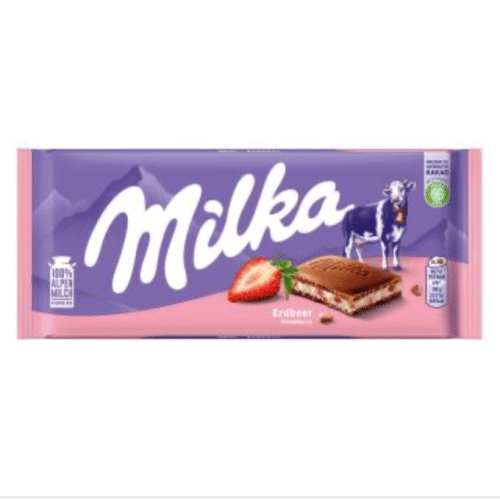 Milka Erdbeer Schokolade 100g