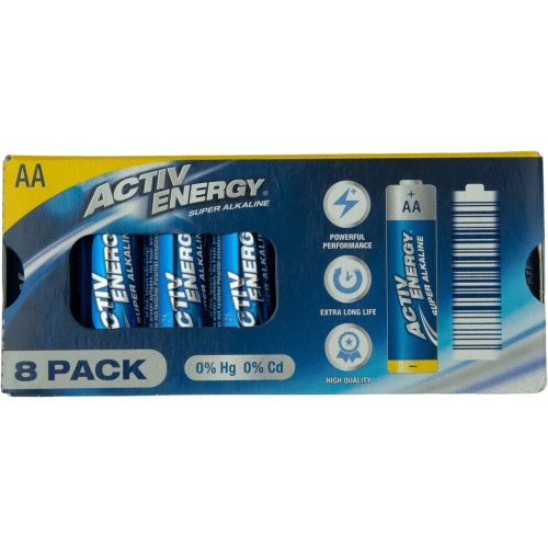 Super Alkaline Aa Micro Batterien, 8er Pack