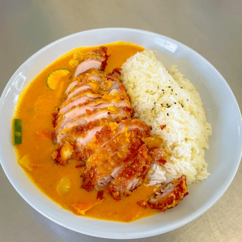 Thai Mango Curry - Knuspriges Hähnchenfleisch