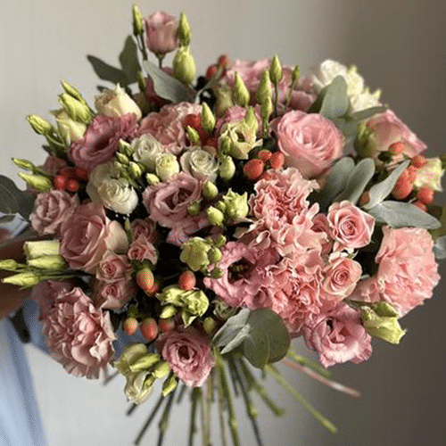 Pink mit Lisianthus