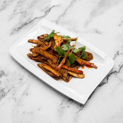 Trockener Tofu-Salat (leicht scharf)