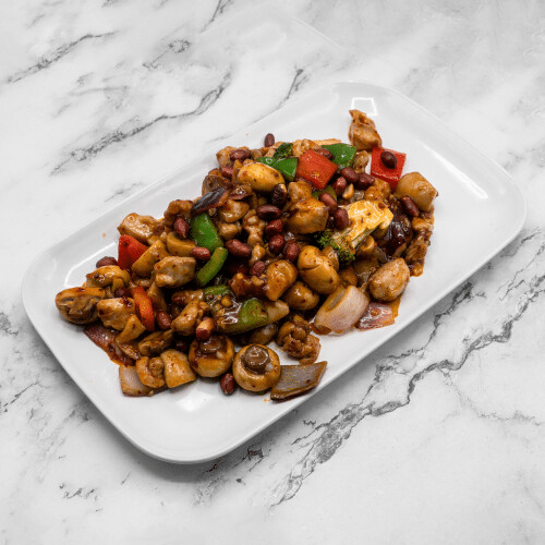 Gebratenes Maishähnchen nach Gong-Bao Art (scharf)
