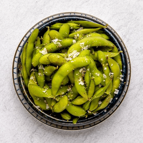 Gedämpft Edamame