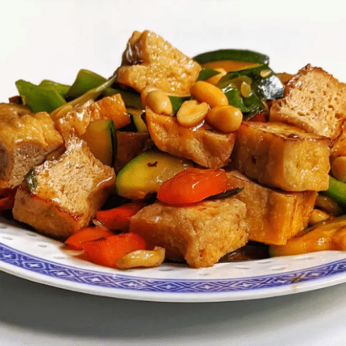 Frittierter Tofu (scharf)