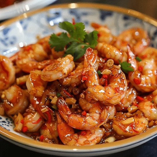 Gebratene Garnelen nach Gong-Bao Art (scharf)