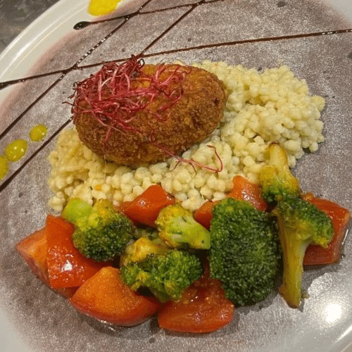 Hühnchen Kiew mit Brei
