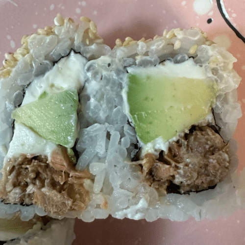 Gegrillter Lachs Avo Cheese Rolle