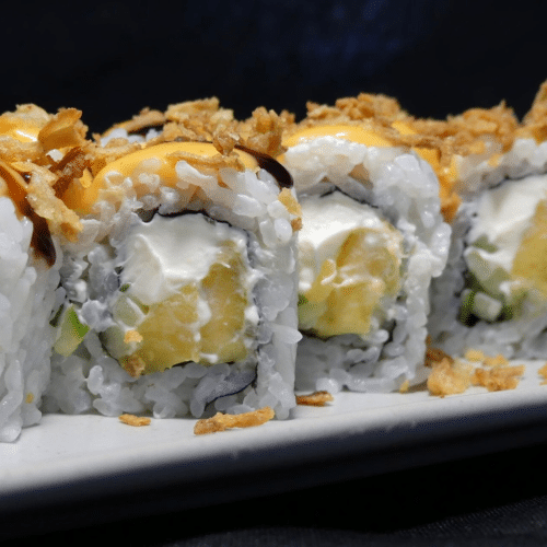 Mango Gurke Cheese Röstzwiebeln Rolle (vegetarisch)