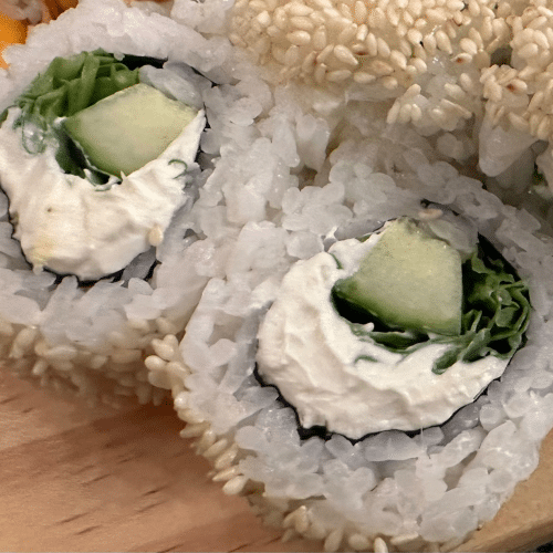 Rucola Gurke Cheese Rolle (vegetarisch)