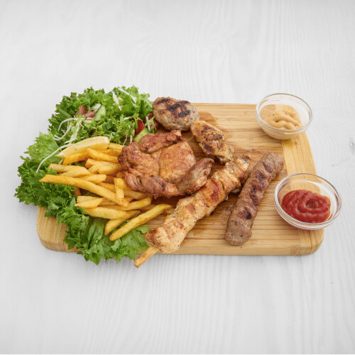 Gemischter Teller vom Hähnchen