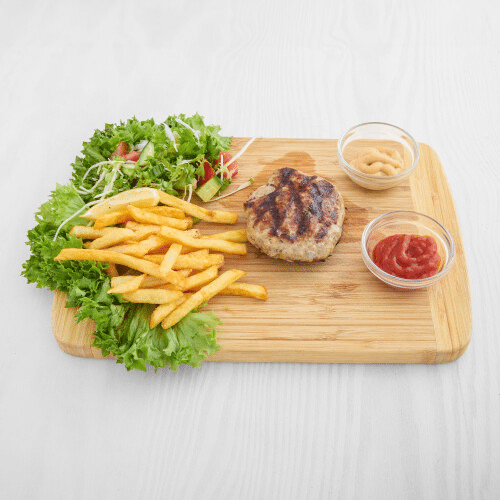 Brot Pljeskavica // Hacksteak - Hähnchen