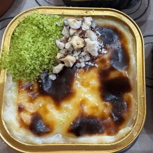 Im Ofen gebackener Milchreis (Fırında pişmiş sütlaç)