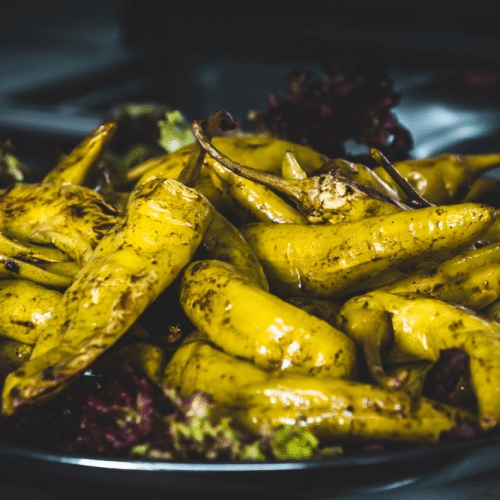 Gegrillte Peperoni (vegetarisch)