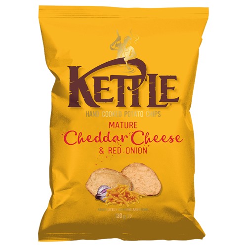 Kettle Chips Mature Cheddar Cheese & Red Onion 130g 
