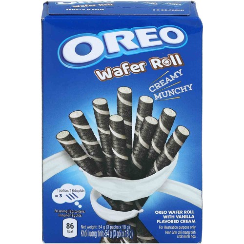Oreo Wafer Roll Vanilla 54g 