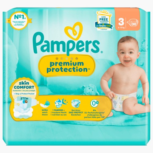Pampers Premium Protection Windeln Gr.3 6-10kg 30 Stück