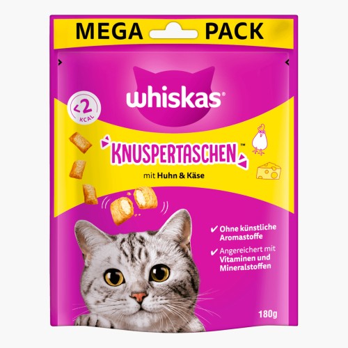 Whiskas Knuspertaschen mit Huhn und Käse 180g