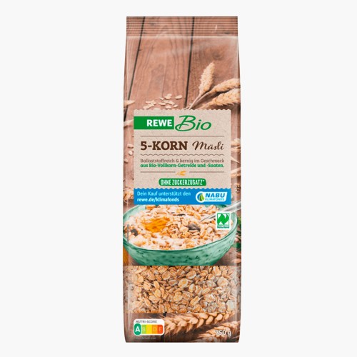 Rewe Bio 5 Korn Müsli 750g
