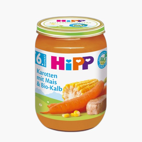 Hipp Bio Kalb mit Karotten und Mais 190g