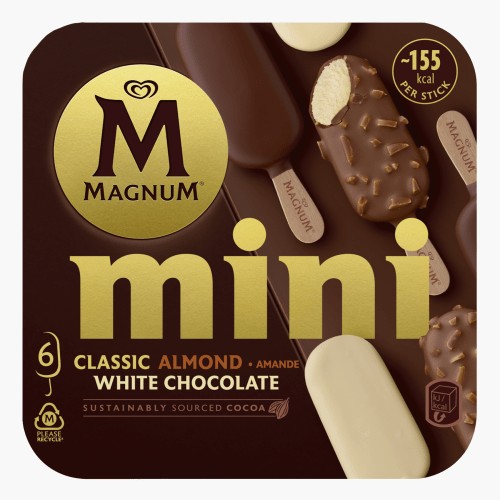 Magnum Mini Mix Classic Almond White 330ml (6x55ml)