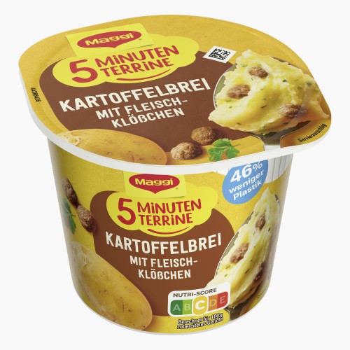 Maggi 5 Minuten Terrine Kartoffelbrei mit Fleischklößchen 46g