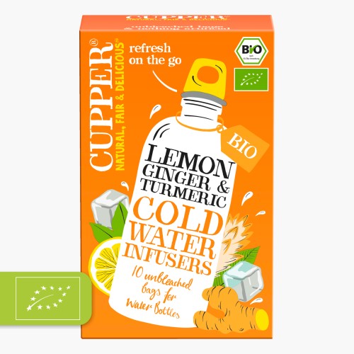 Cupper Bio Tee Lemon Ginger & Turmeric Cold Water Infusers 27g (10 Beutel)