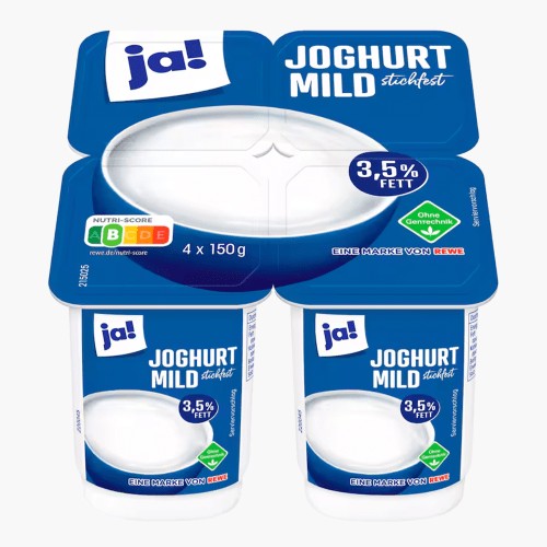 Ja! Vollmilch-Joghurt 4x150g