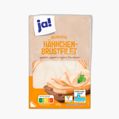 Ja! Delikatess-Hähnchenbrustfilet mit feiner Rauchnote 100g